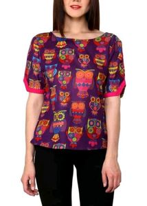 Owl Print Top