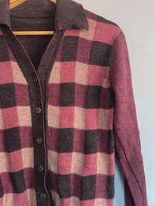 Vintage Plaid Cardigan