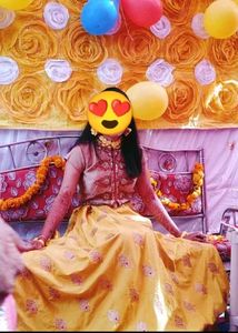 Golden ,Yellow Embroidered Lehenga With Blouse