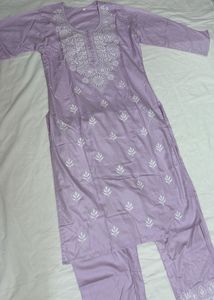 Brand New Chikankari Kurta Pant Set.
