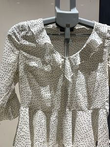 Polka Dot Peplum Top