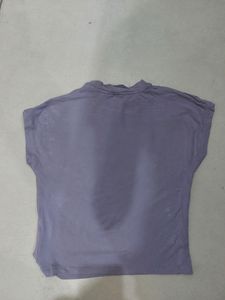 Nuon by Westside Lavender Striped Crop-Top