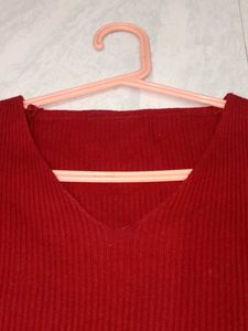 Red Long Sleeve Top