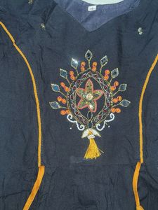 Embroidered Black Kurti
