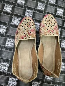 Embroidered Floral Flats From Maharashtra
