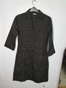 Cute Brown Shirt Dress