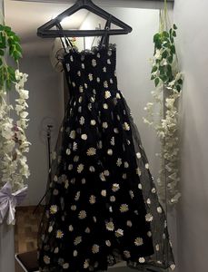 Floral Black Sunflower Dress