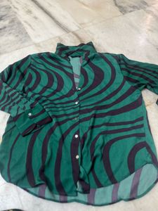 Green Patterned Shirt