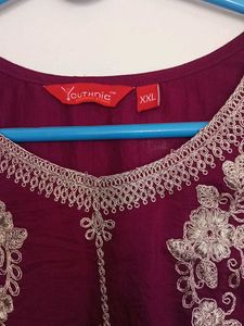 Elegant Embroidered Kurta with pant &amp;dupatta