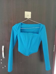 Blue Corset Style Top
