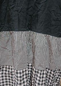 Black And White Cotton Short Dress