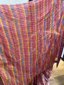 pink multi saree