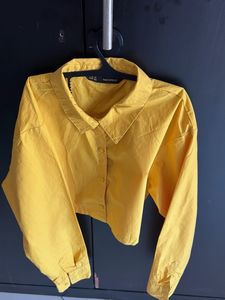 Stylish Yellow Crop Shirt