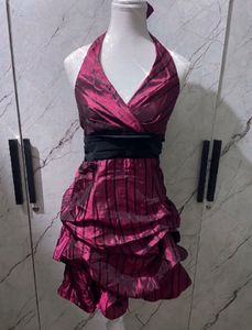 Gangsta'licious Satin poufy mini dress-le Chateau