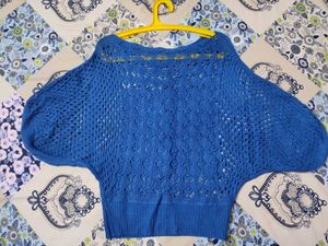 Blue Knit Top