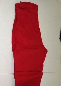 Cotton Red Coloured Stitched Ethnic Pants