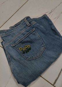 Sunflower Embroidered Jeans