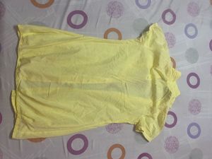 Yellow Button-Down Mini Dress
