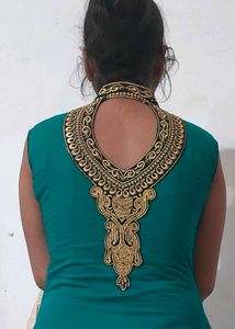 Elegant Teal Embroidered Anarkali