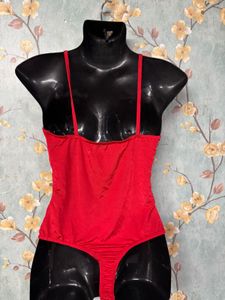 Red Strappy Sexy Bodysuit