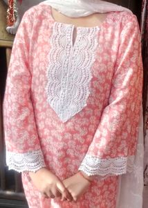 Pink Floral Kurta