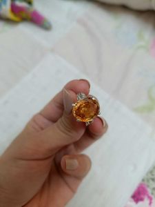 Pure Silver Ring with precious stone