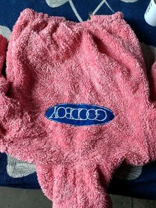 Cute Pink Fuzzy Hooded Jacket