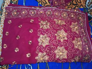 Embroidery Work Saree