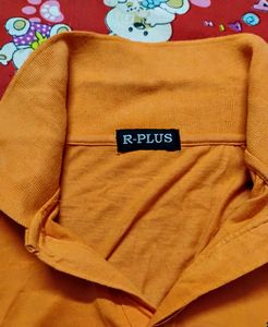 Cotton T-Shirt For Men-Orange 🟠 (Round-Neck)