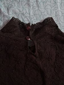 Elegant Black Lace Top