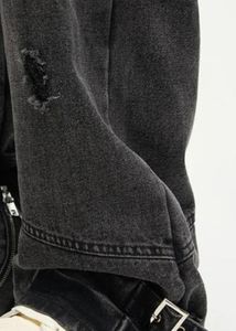 Distressed Black Denim Jeans