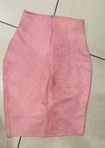 Pink Straight Bodycon Skirt