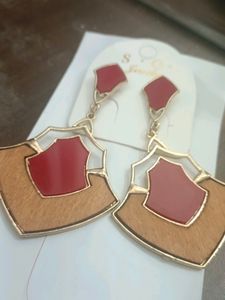 Red  Maroon Earring