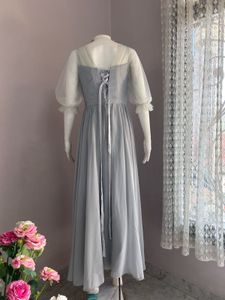 GREY FLOWY Gown FIXED PRICE