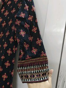 Elegant Black Printed Kurta