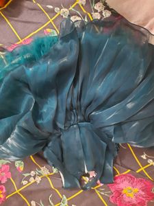 Teal Tulle Flower Girl Dress