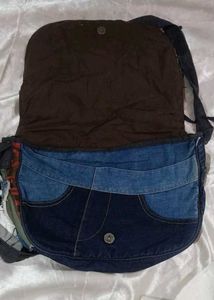 Upcycled Denim Patchwork Bag