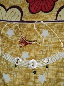 Pearl & Green Stone Choker