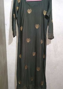 Olive Green Tunic with Gold Details
