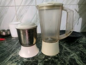 Mixer Glass and Stell Jar