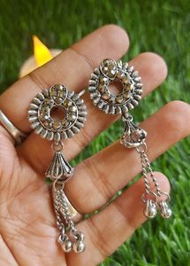 Oxidized Earrings Without Back Push Locks🖤