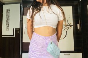 White Ribbed Crop Top