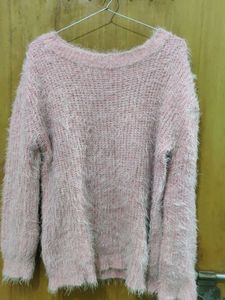 Pink Fuzzy Knit Sweater