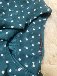 Polka Dot Ruffle Top