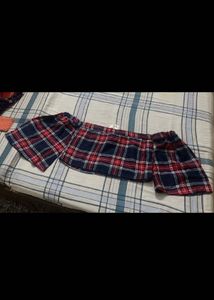 Plaid Top and Pants Set
