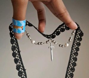 Lace Goth Sword Choker