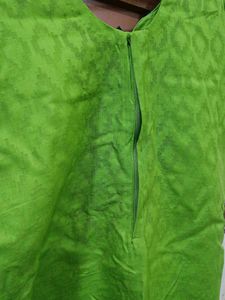 Green Embroidered Kurti With Dupatta