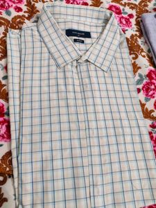 White Check Formal  Shirt