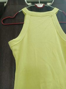 Yellow Bodycon Mini Dress
