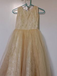 Beautiful Beige Colour Gown For Kids